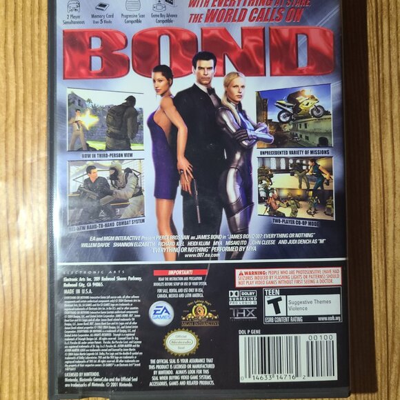 007 Everything or Nothing Nintendo Gamecube Game (no manual) - Picture 4 of 4